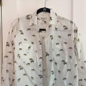 Madewell Tops - Madewell leopard print shirt xxs Madewell Tops - Madewell leopard print shirt xxs